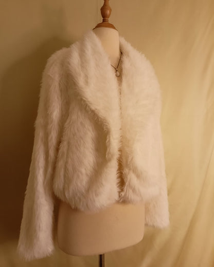 White fur coat Manteau fourrure blanc