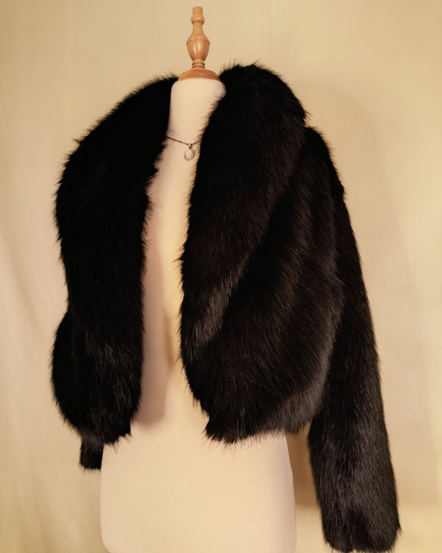 Black fur coat