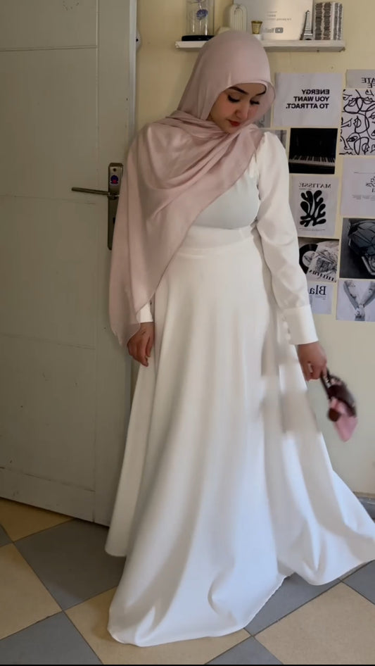 White modest dress