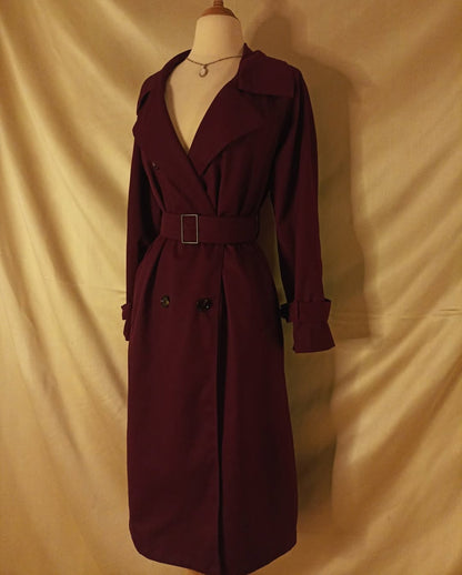 Trench in burgundy